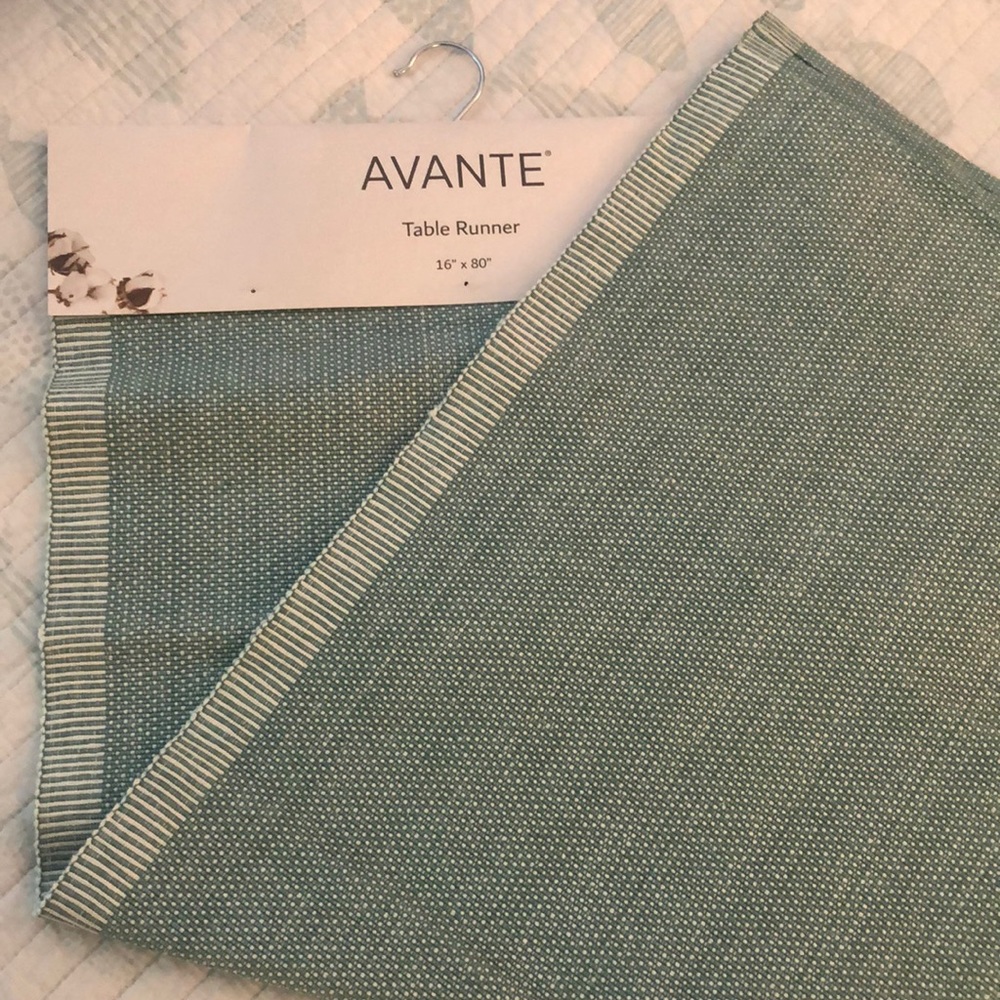 🩵 Avante Costal 16 x 80 Table Runner 100% Cotton 🩵 NWT